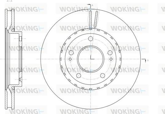 Woking D61801.10 - Тормозной диск autosila-amz.com