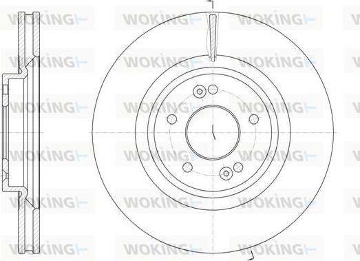 Woking D61824.10 - Тормозной диск autosila-amz.com