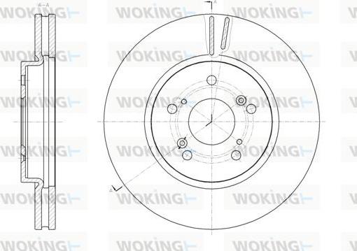 Woking D61825.10 - Тормозной диск autosila-amz.com