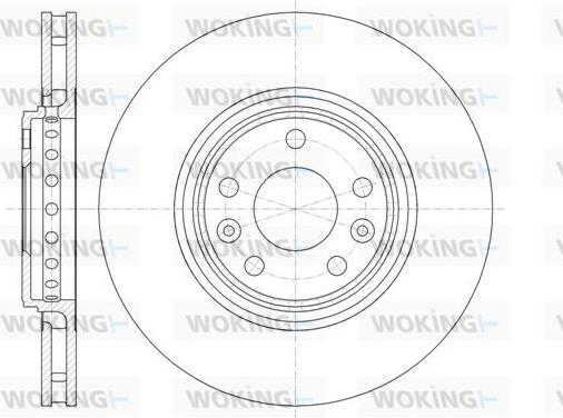 Woking D61345.10 - Тормозной диск autosila-amz.com