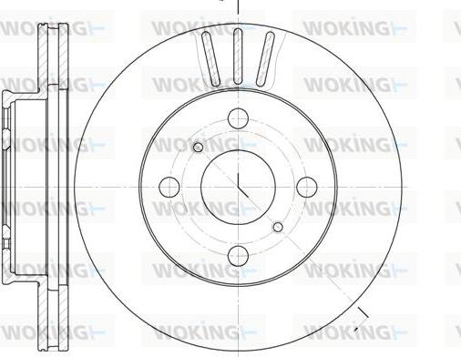 Woking D6134.10 - Тормозной диск autosila-amz.com