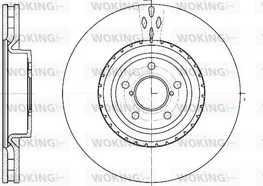 Woking D61341.10 - Тормозной диск autosila-amz.com
