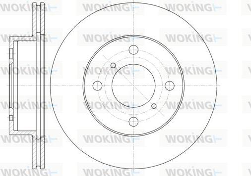 Woking D61353.10 - Тормозной диск autosila-amz.com