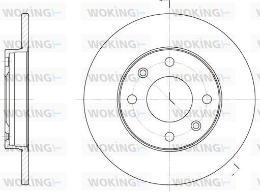 Woking D6130.00 - Тормозной диск autosila-amz.com