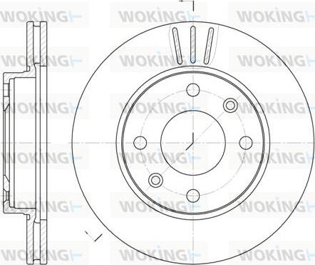 Woking D6133.10 - Тормозной диск autosila-amz.com