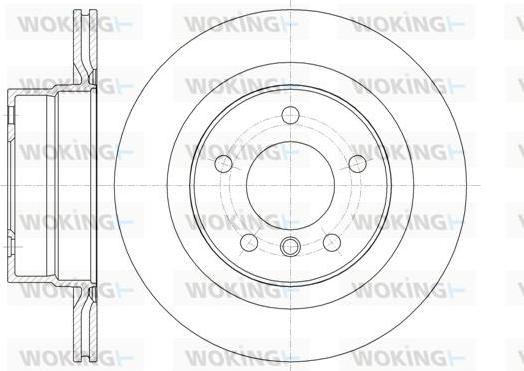 Woking D61338.10 - Тормозной диск autosila-amz.com