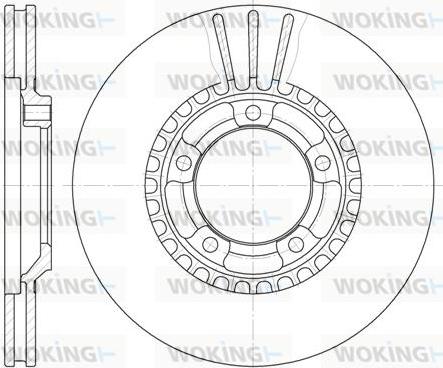 Woking D61260.10 - Тормозной диск autosila-amz.com