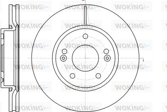 Woking D61208.10 - Тормозной диск autosila-amz.com