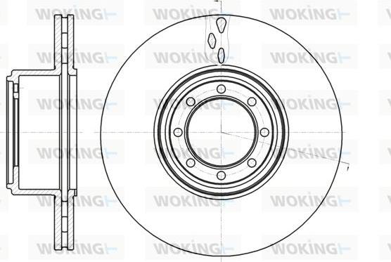 Woking D61216.10 - Тормозной диск autosila-amz.com