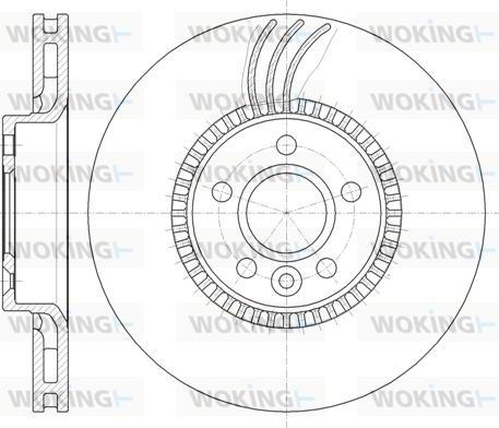 Woking D61280.10 - Тормозной диск autosila-amz.com