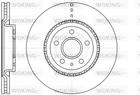 Woking D61283.10 - Тормозной диск autosila-amz.com