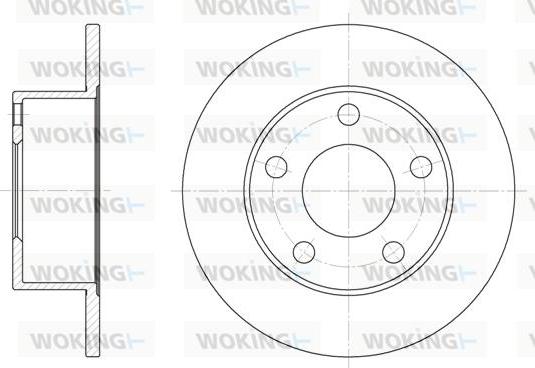 Woking D6123.00 - Тормозной диск autosila-amz.com