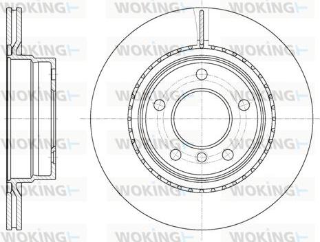 Woking D61231.10 - Тормозной диск autosila-amz.com