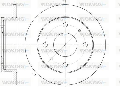 Woking D61226.00 - Тормозной диск autosila-amz.com