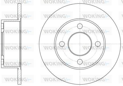 Woking D6122.00 - Тормозной диск autosila-amz.com