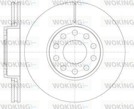 Woking D61227.10 - Тормозной диск autosila-amz.com