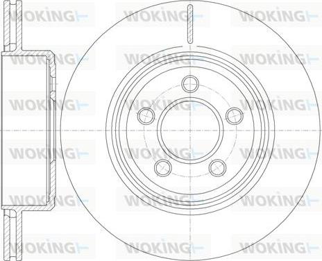Woking D61270.10 - Тормозной диск autosila-amz.com