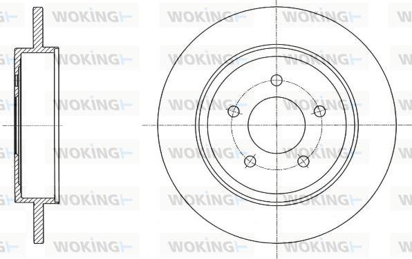Woking D61719.00 - Тормозной диск autosila-amz.com