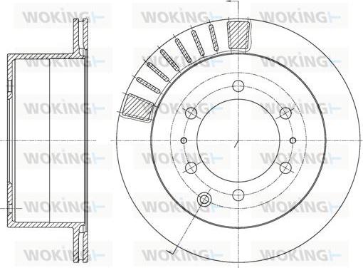 Woking D61713.10 - Тормозной диск autosila-amz.com