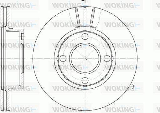 Woking D6177.10 - Тормозной диск autosila-amz.com