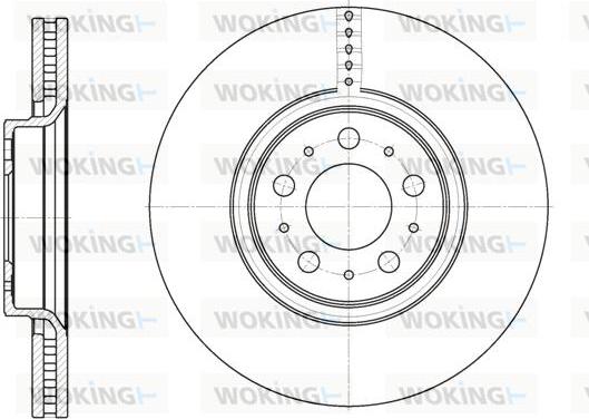 Woking D6866.10 - Тормозной диск autosila-amz.com