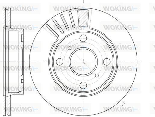 Woking D6825.10 - Тормозной диск autosila-amz.com