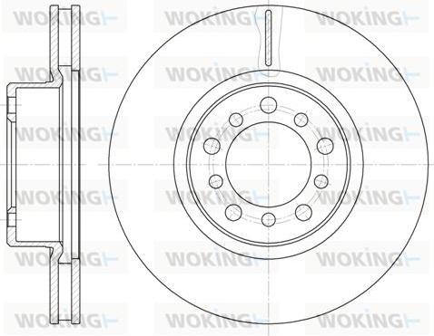 Woking D6345.10 - Тормозной диск autosila-amz.com