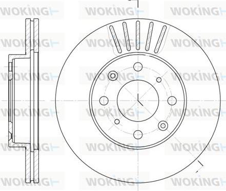 Woking D6369.10 - Тормозной диск autosila-amz.com