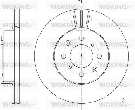 Woking D6367.10 - Тормозной диск autosila-amz.com