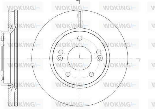 Woking D62523.10 - Тормозной диск autosila-amz.com