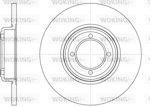 Woking D6261.00 - Тормозной диск autosila-amz.com