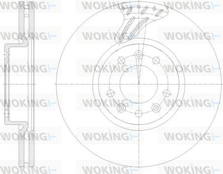 Woking D62122.10 - Тормозной диск autosila-amz.com
