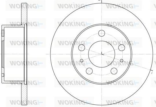 Woking D6233.00 - Тормозной диск autosila-amz.com