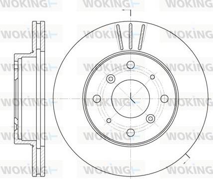 Woking D6225.10 - Тормозной диск autosila-amz.com