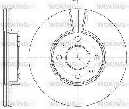 Woking D6227.10 - Тормозной диск autosila-amz.com