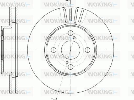 Woking D6742.10 - Тормозной диск autosila-amz.com