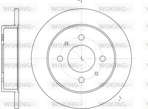 Woking D6765.00 - Тормозной диск autosila-amz.com