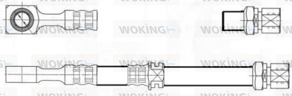 Woking G1900.50 - Тормозной шланг autosila-amz.com