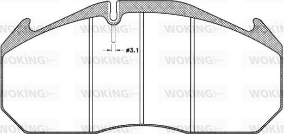 Woking JSA 4063.10 - Тормозные колодки, дисковые, комплект autosila-amz.com