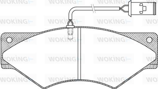 Woking JSA 5363.40 - Тормозные колодки, дисковые, комплект autosila-amz.com