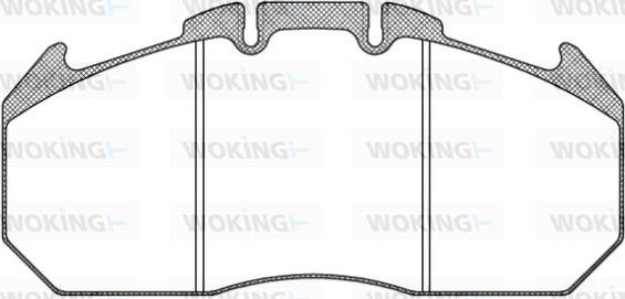 Woking JSA 11343.10 - Тормозные колодки, дисковые, комплект autosila-amz.com