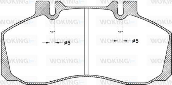 Woking JSA 3453.20 - Тормозные колодки, дисковые, комплект autosila-amz.com