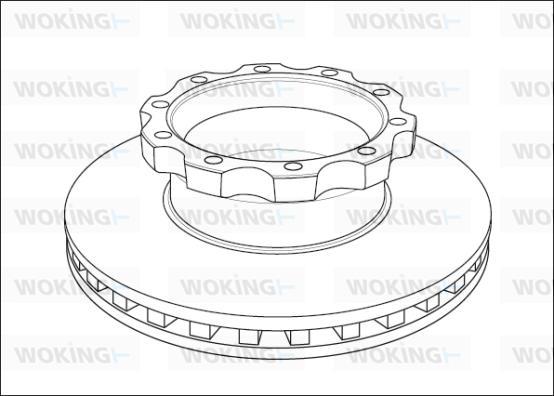 Woking NSA1045.20 - Тормозной диск autosila-amz.com