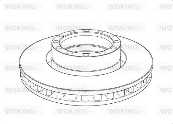 Woking NSA1015.20 - Тормозной диск autosila-amz.com