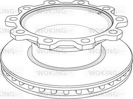 Woking NSA1081.20 - Тормозной диск autosila-amz.com