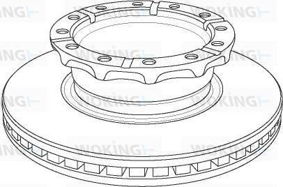 Woking NSA1158.20 - Тормозной диск autosila-amz.com