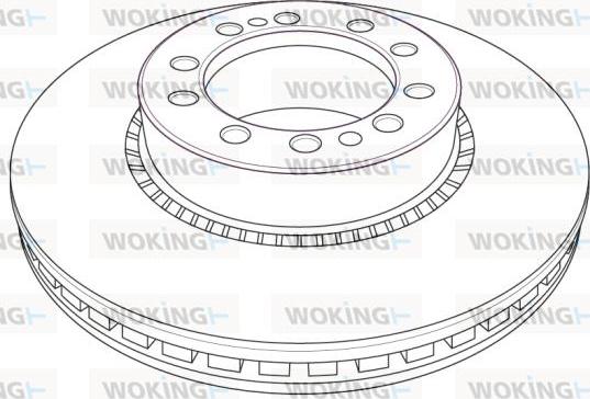 Woking NSA1208.20 - Тормозной диск autosila-amz.com