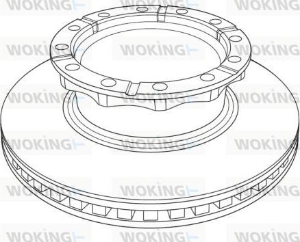 Woking NSA1222.20 - Тормозной диск autosila-amz.com