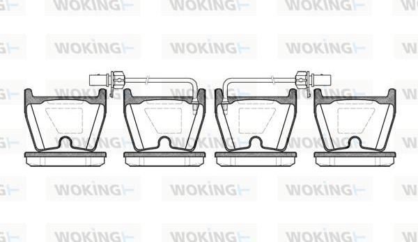 Woking P9963.02 - Тормозные колодки, дисковые, комплект autosila-amz.com