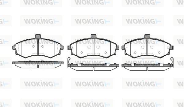 Woking P9933.02 - Тормозные колодки, дисковые, комплект autosila-amz.com